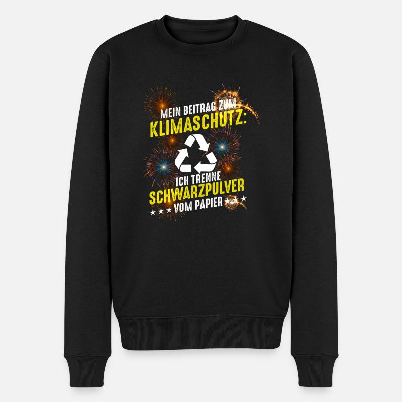 Mein Beitrag Zum Klimaschutz Pyrotechniker - Männer Premium Bio Pullover - Schwarz