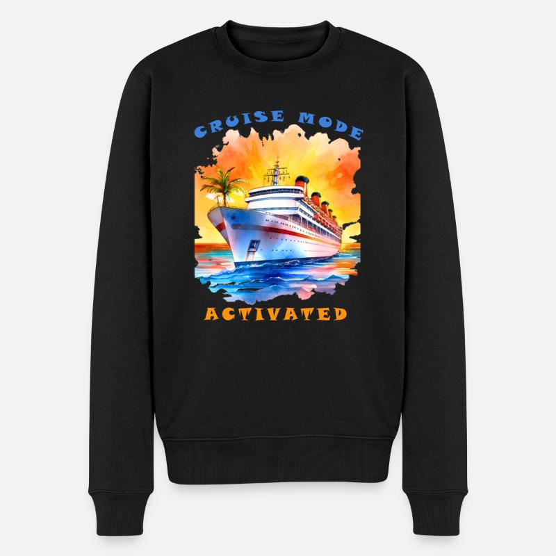 Cruise-Modus aktiviert - Cruising Vacation - Männer Premium Bio Pullover - Schwarz