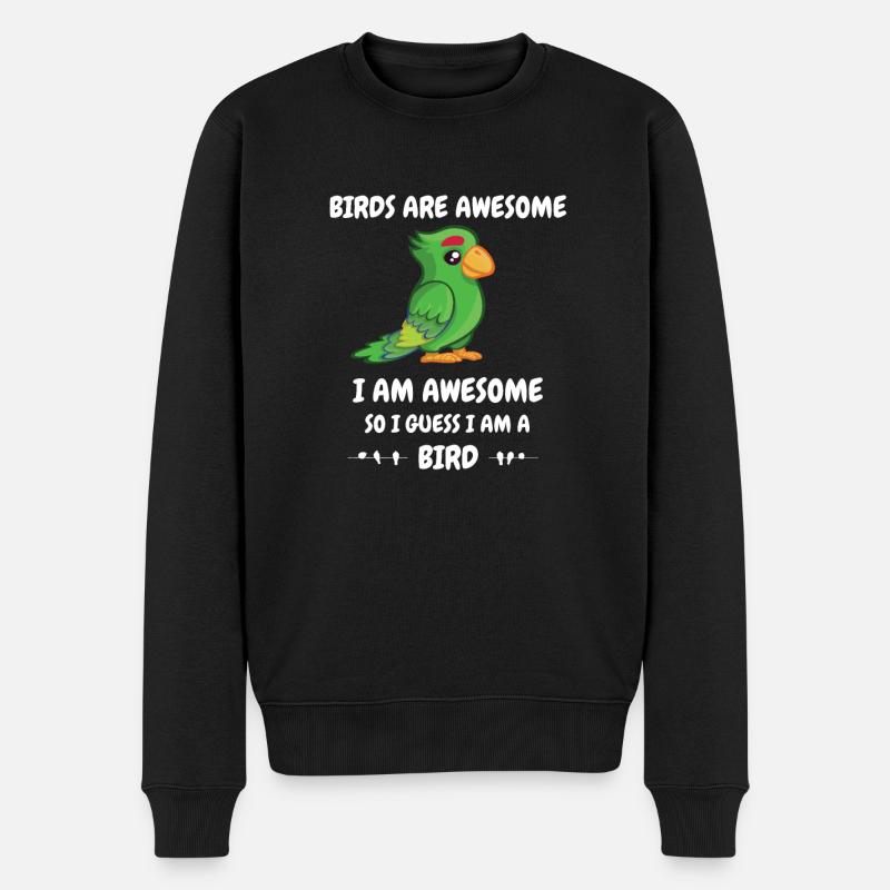 Les oiseaux sont géniaux - Pull Premium bio Homme - noir