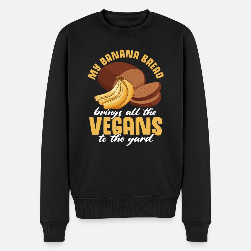 Funny Banana Bread Baking Apparel - Männer Premium Bio Pullover - Schwarz