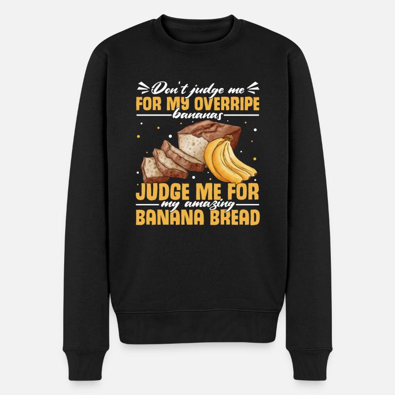 Funny Banana Bread Baking Apparel - Männer Premium Bio Pullover - Schwarz