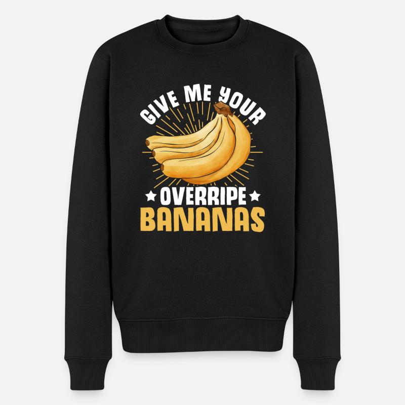 Funny Banana Bread Baking Apparel - Männer Premium Bio Pullover - Schwarz