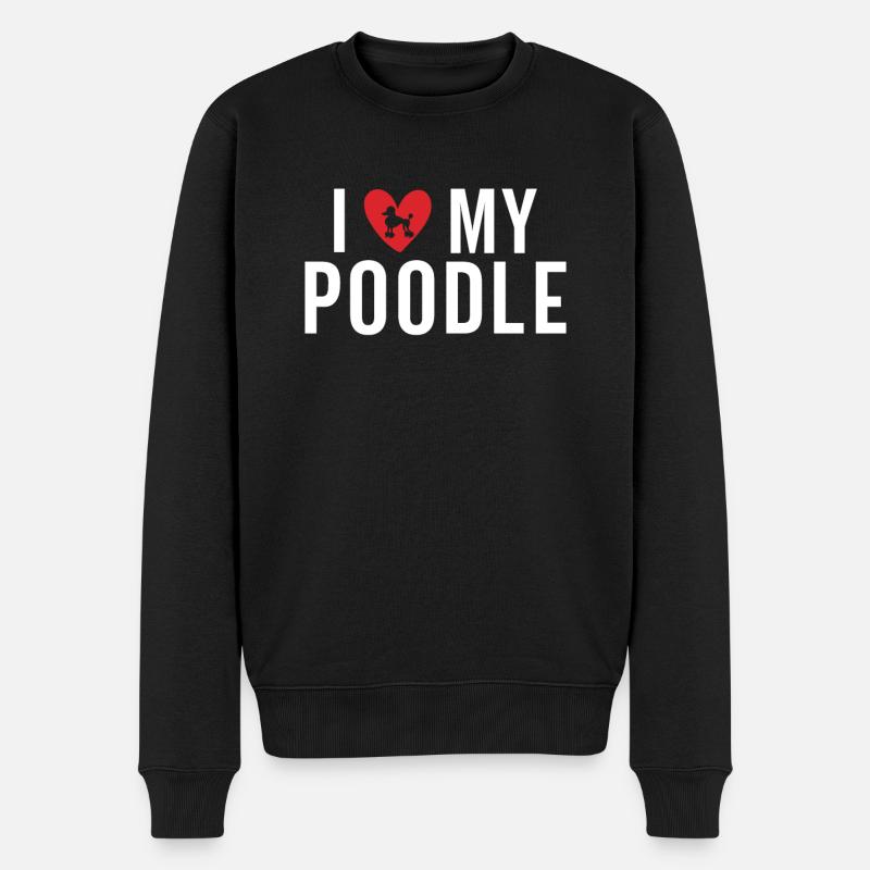 Pudel Geschenke - Männer Premium Bio Pullover - Schwarz