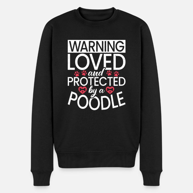 Pudel Geschenke - Männer Premium Bio Pullover - Schwarz