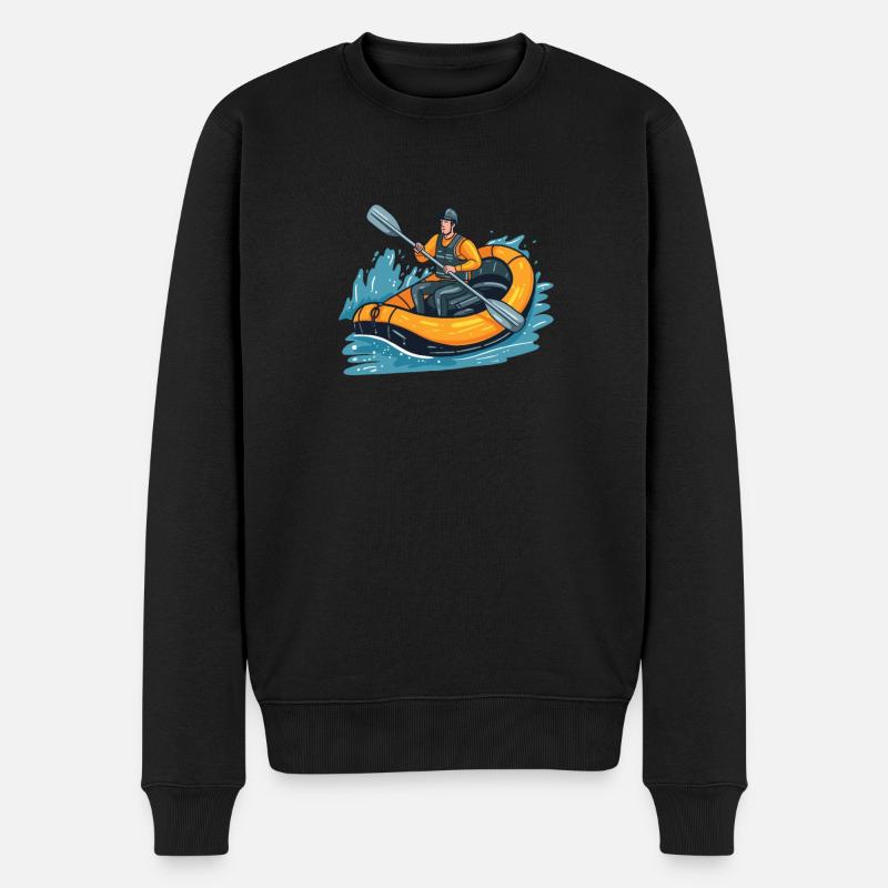Rafting - Männer Premium Bio Pullover - Schwarz