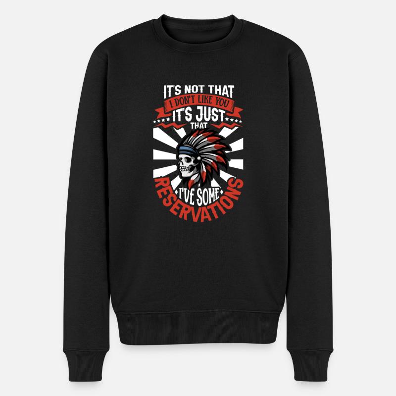 Indische Ureinwohner Geschichte Der Indigenen - Männer Premium Bio Pullover - Schwarz