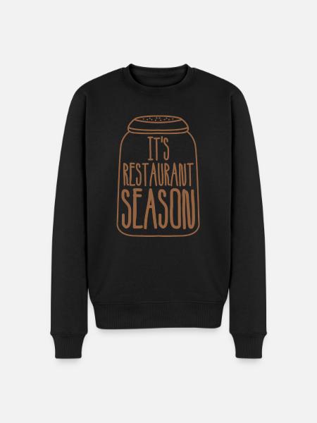 Restaurant Koch Kochen Kellner - Männer Premium Bio Pullover - Schwarz