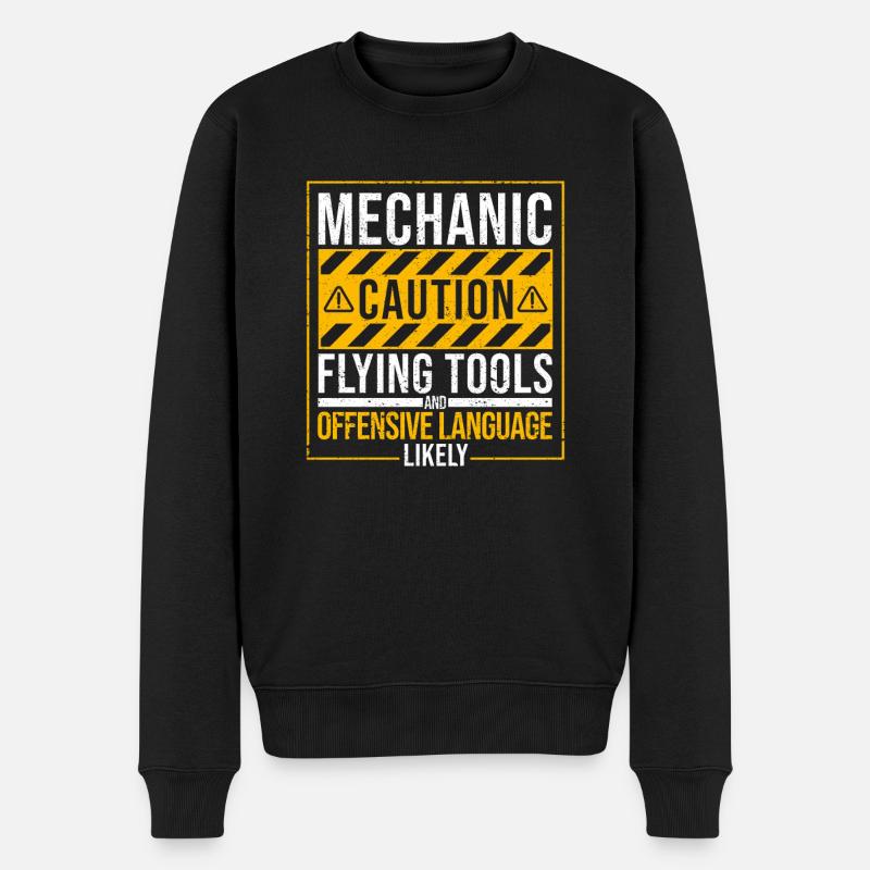 Mécanique Avertissement Outils volants Offensive - Pull Premium bio Homme - noir