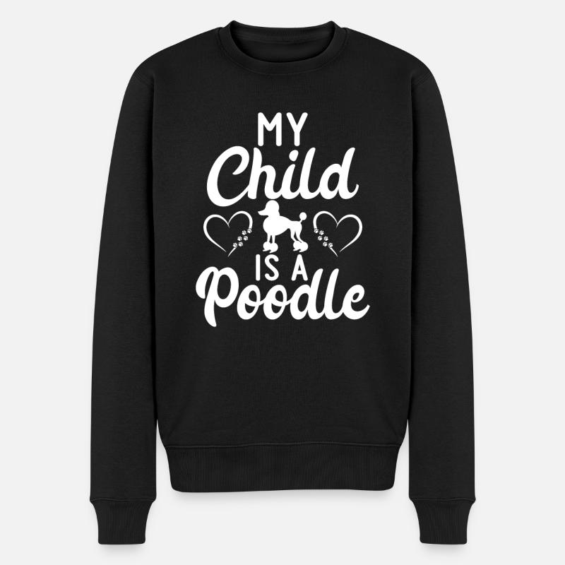 Cadeaux Caniche - Pull Premium bio Homme - noir