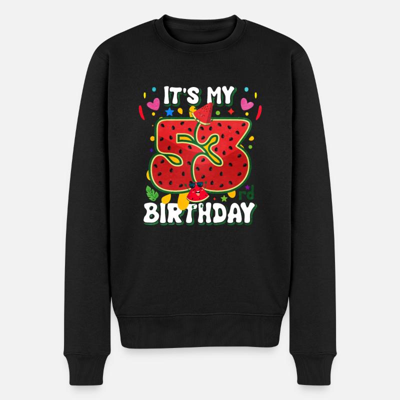53e anniversaire Pastèque - Pull Premium bio Homme - noir