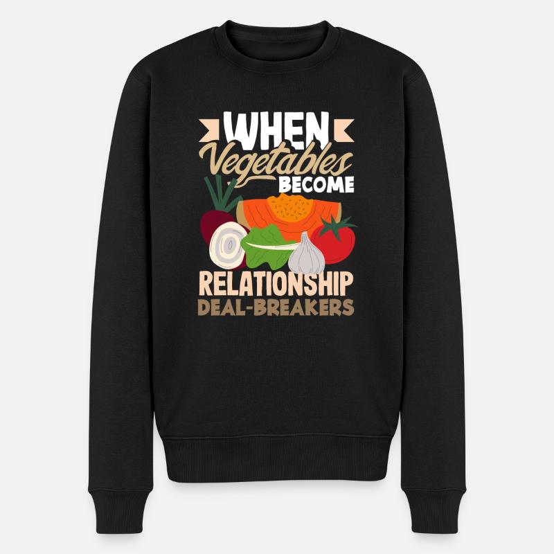 When vegetables become relationship deal-breakers - Men's Premium Organic Jumper - black