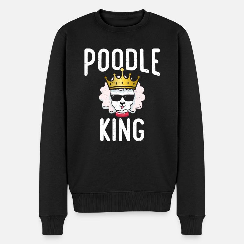 Poodle Gifts - Männer Premium Bio Pullover - Schwarz