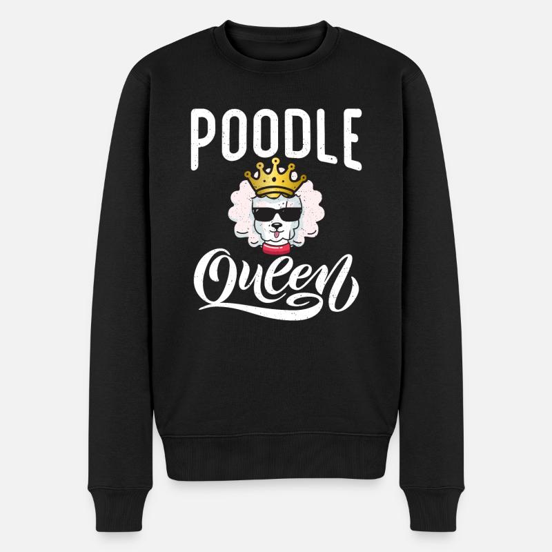 Poodle Gifts - Männer Premium Bio Pullover - Schwarz