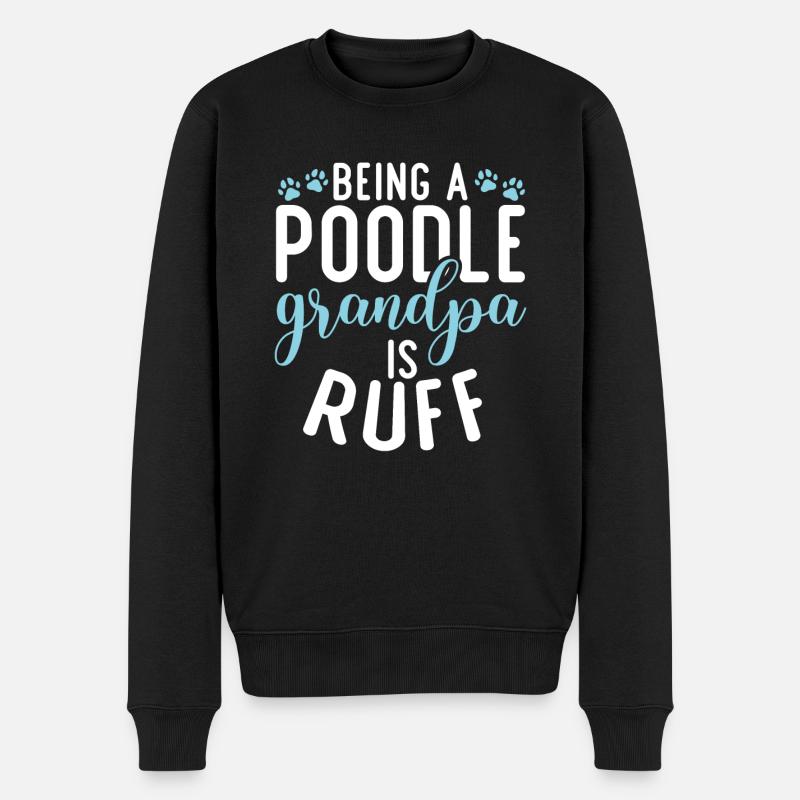 Poodle Gifts - Männer Premium Bio Pullover - Schwarz