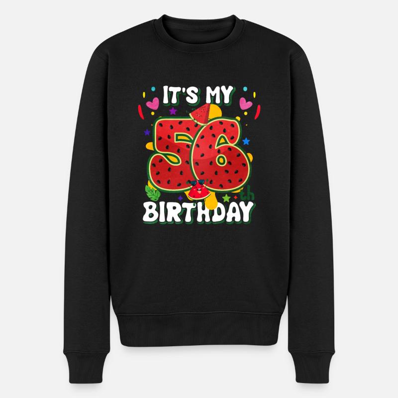 56e anniversaire de la pastèque - Pull Premium bio Homme - noir