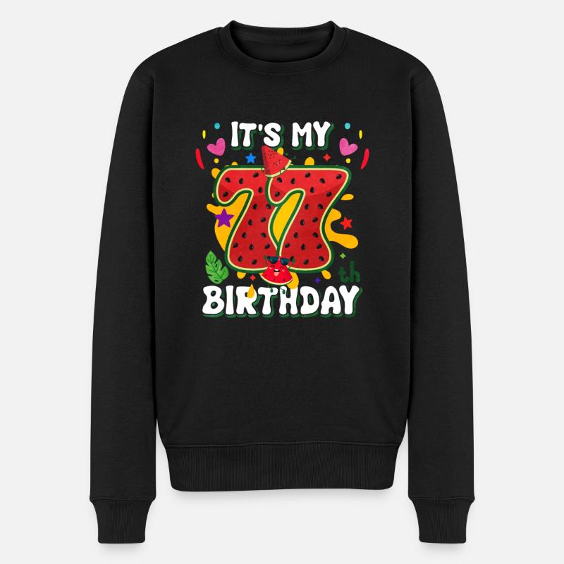 77e anniversaire Pastèque - Pull Premium bio Homme - noir