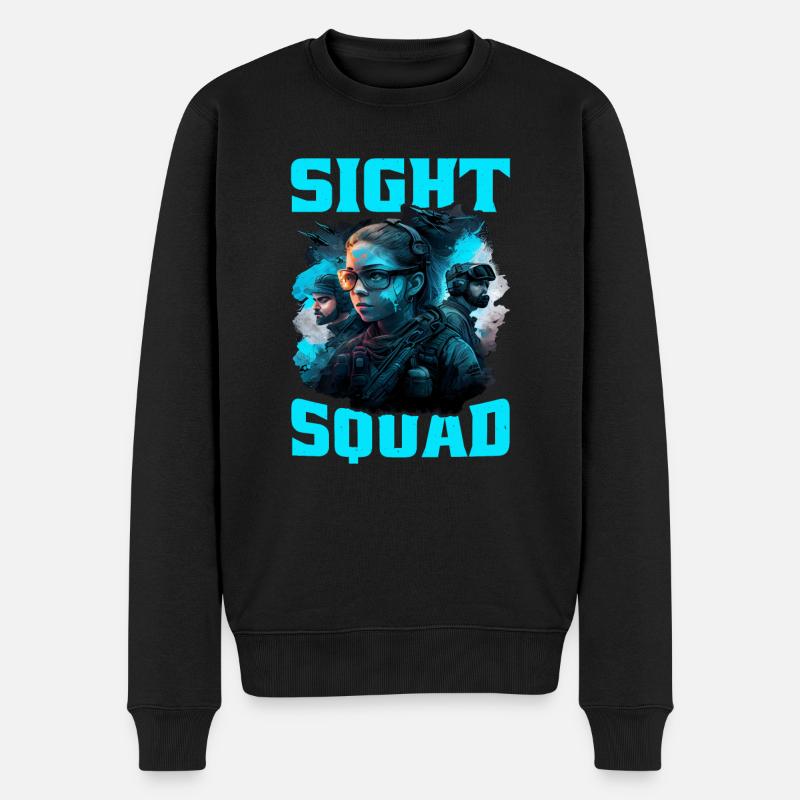 Sight Squad 5 - Männer Premium Bio Pullover - Schwarz