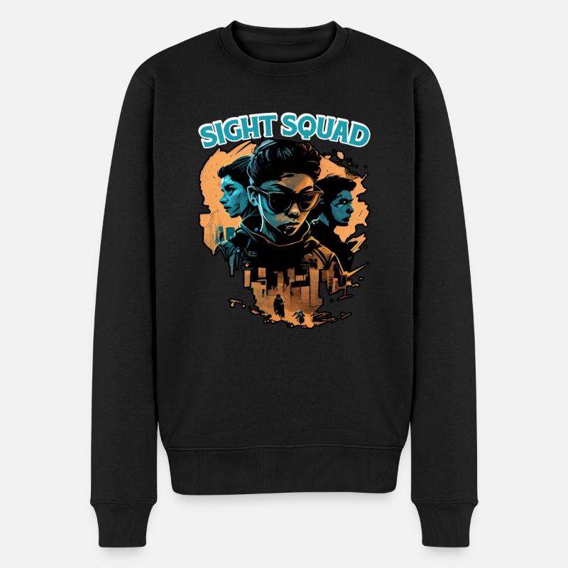 Sight Squad 6 - Männer Premium Bio Pullover - Schwarz