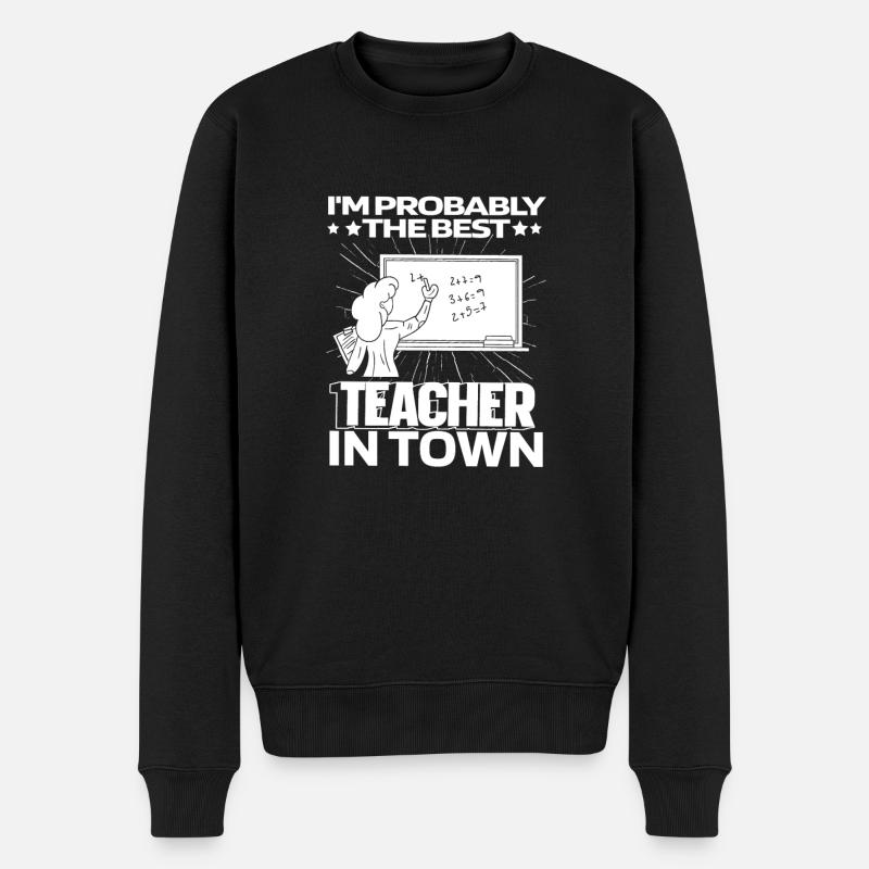 Lehrer Pädagoge - Männer Premium Bio Pullover - Schwarz