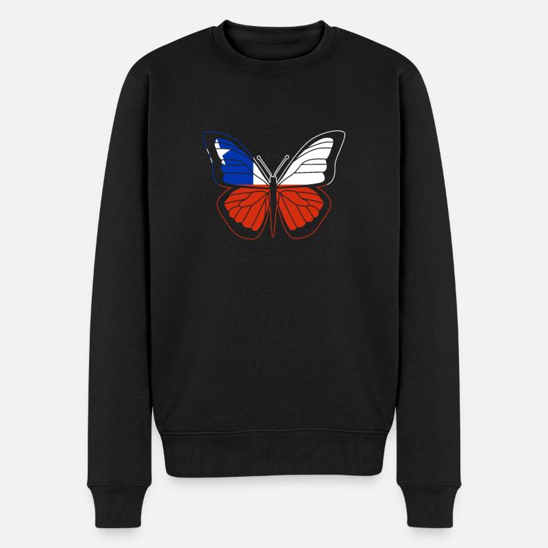 Chile - Männer Premium Bio Pullover - Schwarz