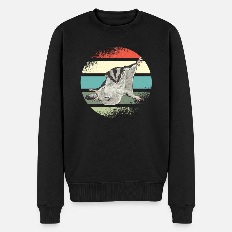 Kurzkopfgleitbeutler Sugar Glider - Männer Premium Bio Pullover - Schwarz
