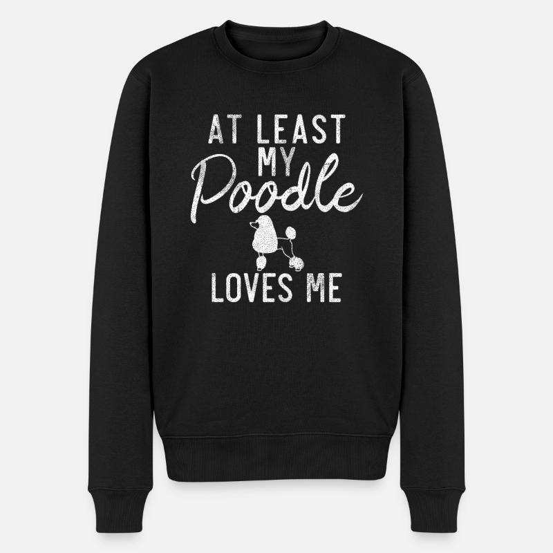 Poodle Gifts - Männer Premium Bio Pullover - Schwarz