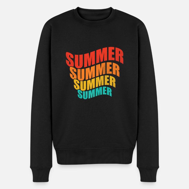 Sommer Sommer - Männer Premium Bio Pullover - Schwarz