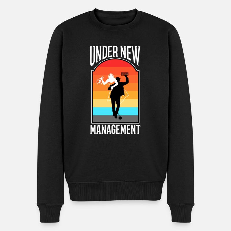 Under New Management - Männer Premium Bio Pullover - Schwarz