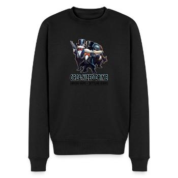Funny Orca Sinking Boats, Protect Our Killer - Männer Premium Bio Pullover - Schwarz - Vorne - Nico (187cm)