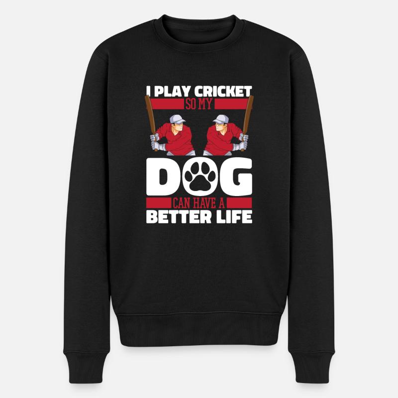 Cricket - Männer Premium Bio Pullover - Schwarz