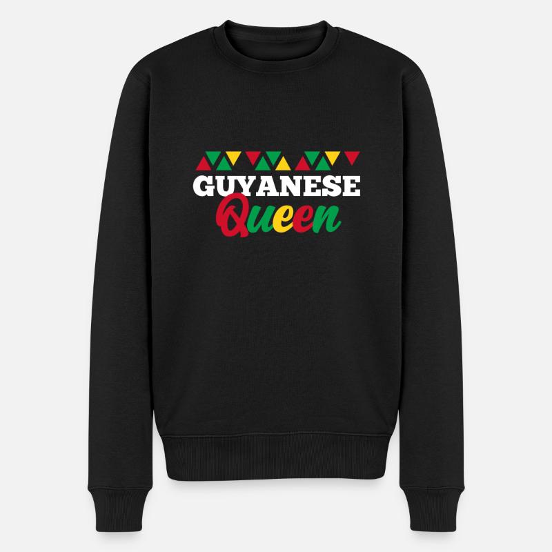 Guyana - Männer Premium Bio Pullover - Schwarz