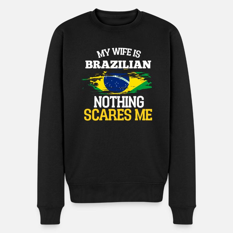 Brasilien - Männer Premium Bio Pullover - Schwarz