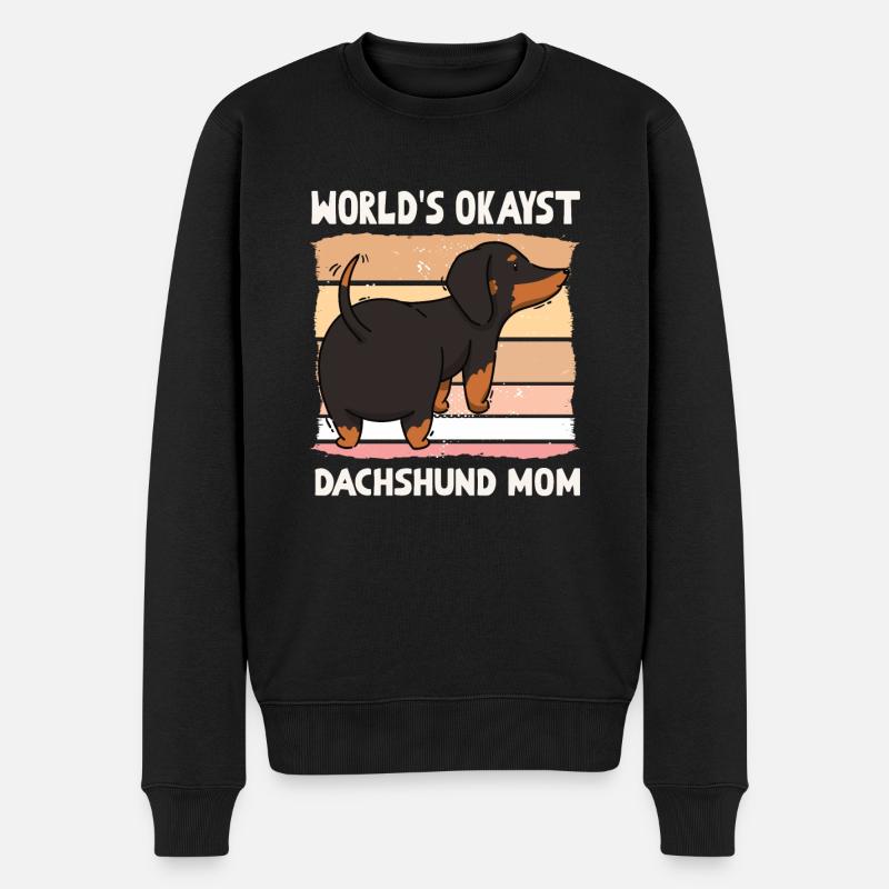 Mondes Okayst teckel Maman - Pull Premium bio Homme - noir