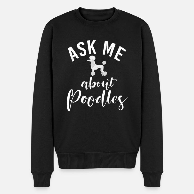 Poodle Gifts - Männer Premium Bio Pullover - Schwarz