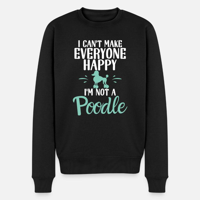 Poodle Gifts - Männer Premium Bio Pullover - Schwarz