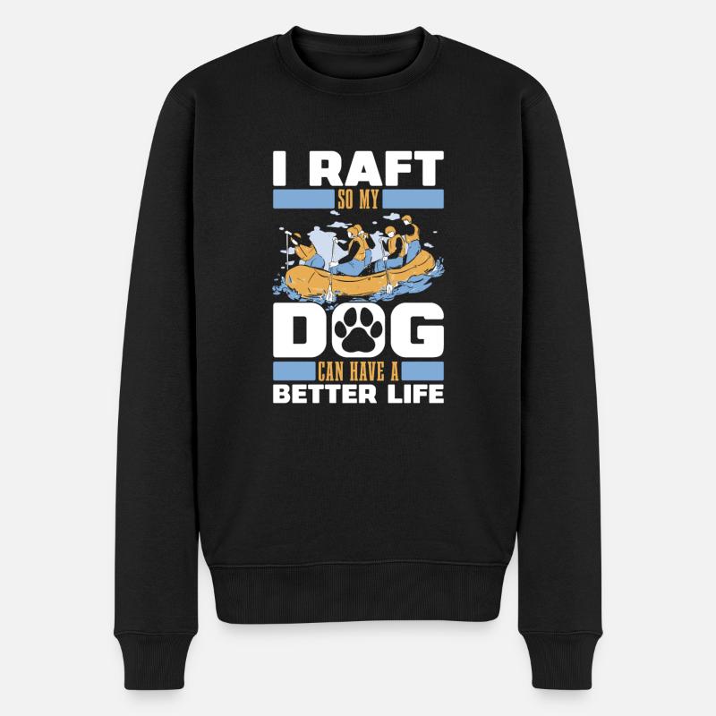 Rafting - Männer Premium Bio Pullover - Schwarz