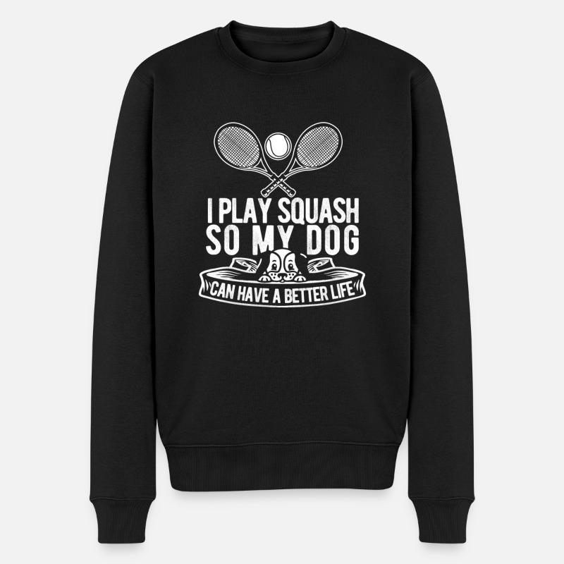 Squash - Männer Premium Bio Pullover - Schwarz