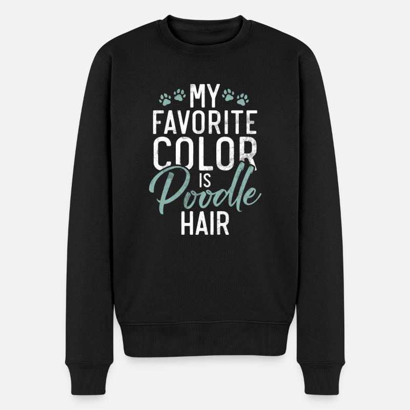 Poodle Gifts - Männer Premium Bio Pullover - Schwarz