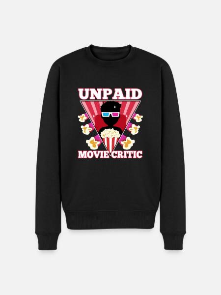 Unpaid movie critic - Men's Premium Organic Jumper - black