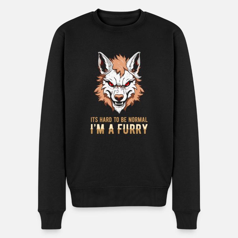 Furry Fandom Fursuits Cool - Männer Premium Bio Pullover - Schwarz