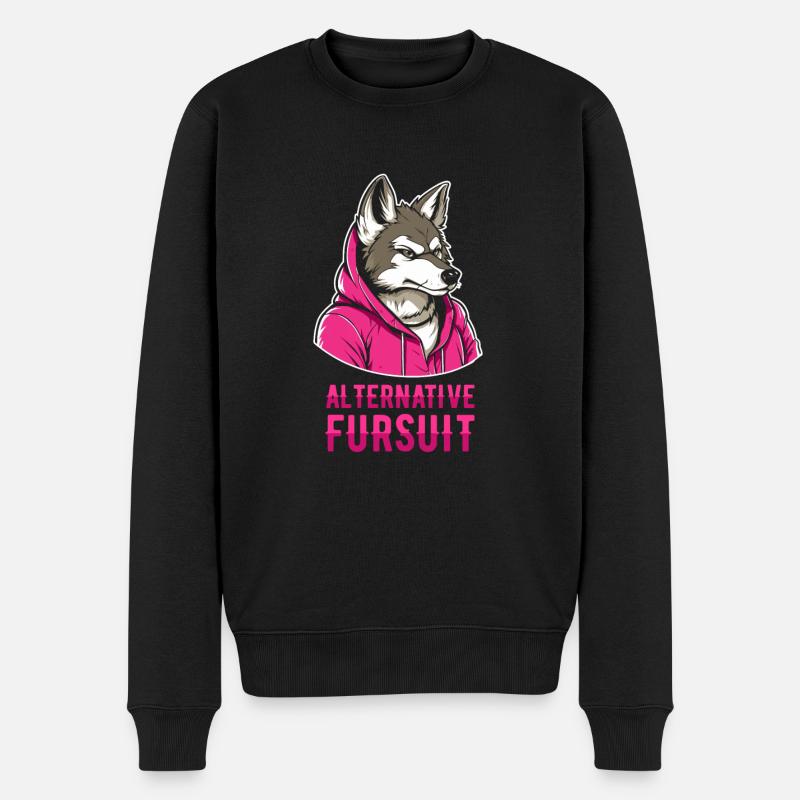 Furry Fandom Fursuits Cool - Männer Premium Bio Pullover - Schwarz
