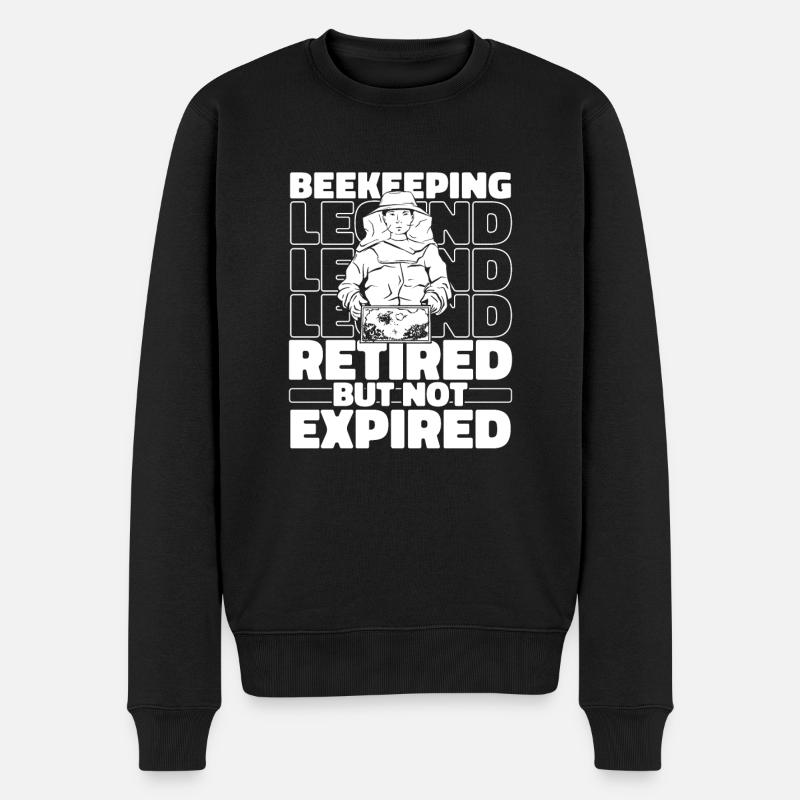 Retired beekeeper beekeeper - Men's Premium Organic Jumper - black