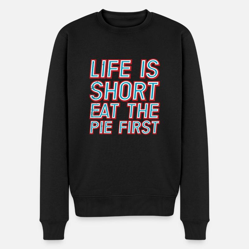 Serveuse au bar du restaurant - Pull Premium bio Homme - noir