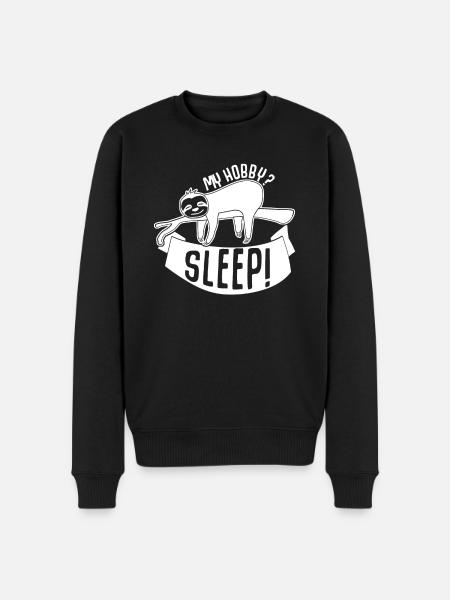 Sleeping Sleep Shirt Tired Sloth - Men's Premium Organic Jumper - black
