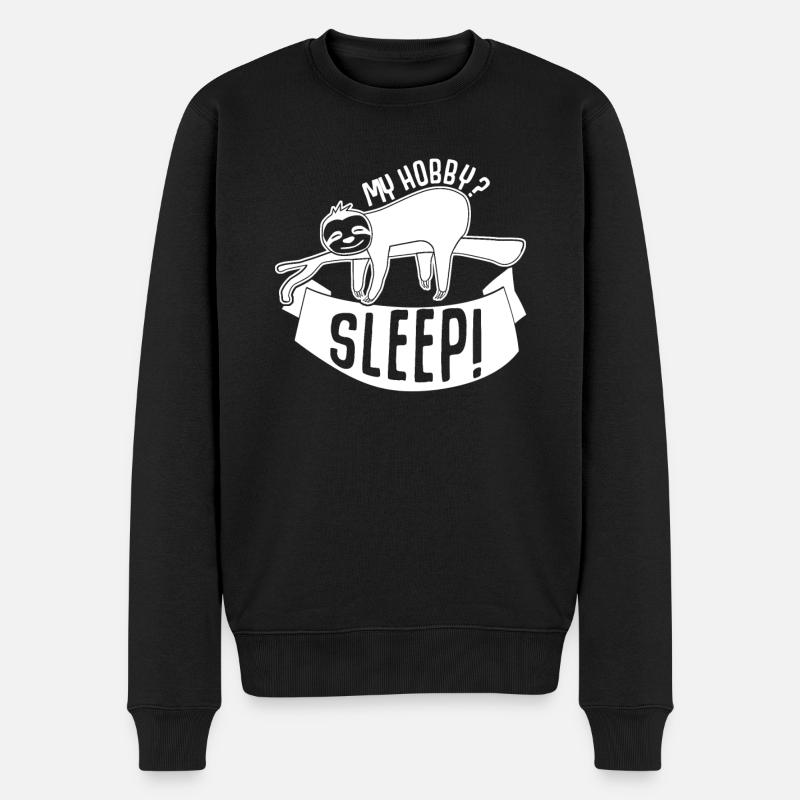 Chemise de sommeil Fatigué Paresseux - Pull Premium bio Homme - noir