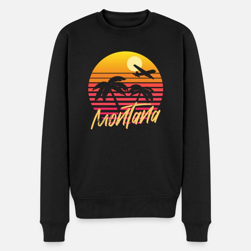 Montana - Männer Premium Bio Pullover - Schwarz