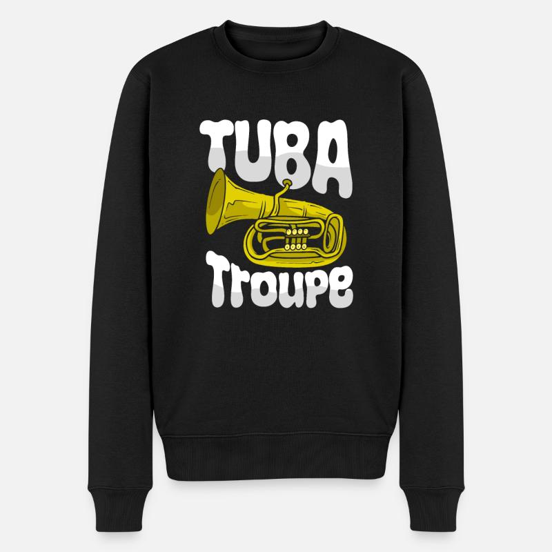 Fanfarenzug Tuba Cool - Männer Premium Bio Pullover - Schwarz