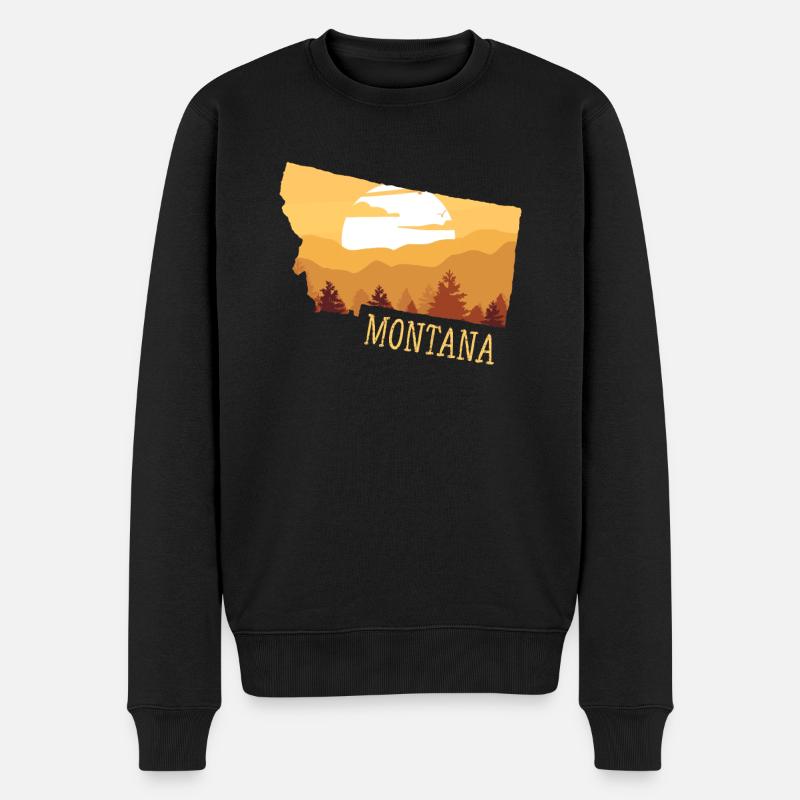 Montana - Männer Premium Bio Pullover - Schwarz
