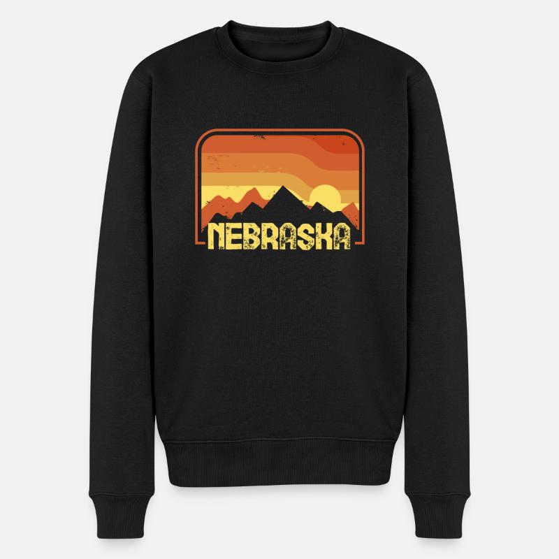 Nebraska - Männer Premium Bio Pullover - Schwarz