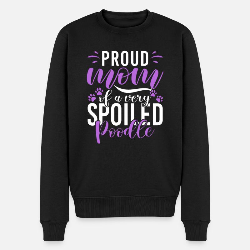 Poodle Gifts - Männer Premium Bio Pullover - Schwarz